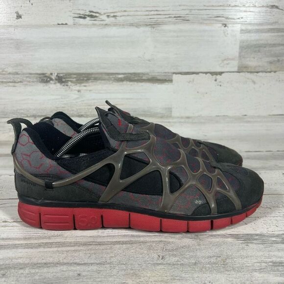 Nike Men's Kukini Free 5.0 Running Shoes Black Red 541014-006 Lace Up Size 12 US - Picture 1 of 8